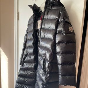 Moncler coat kids size 10yr black puffer coat